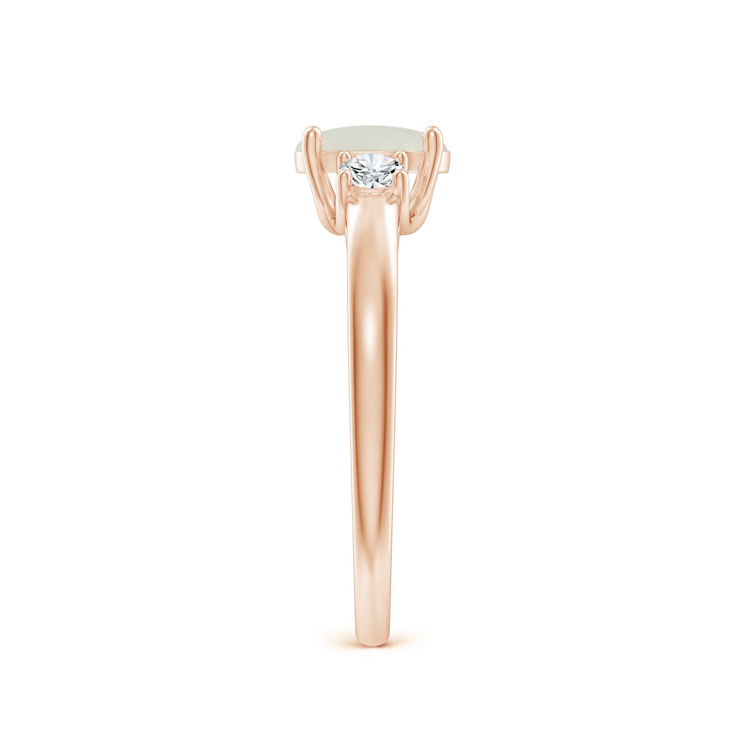 AAAA - Moonstone / 0.89 CT / 14 KT Rose Gold