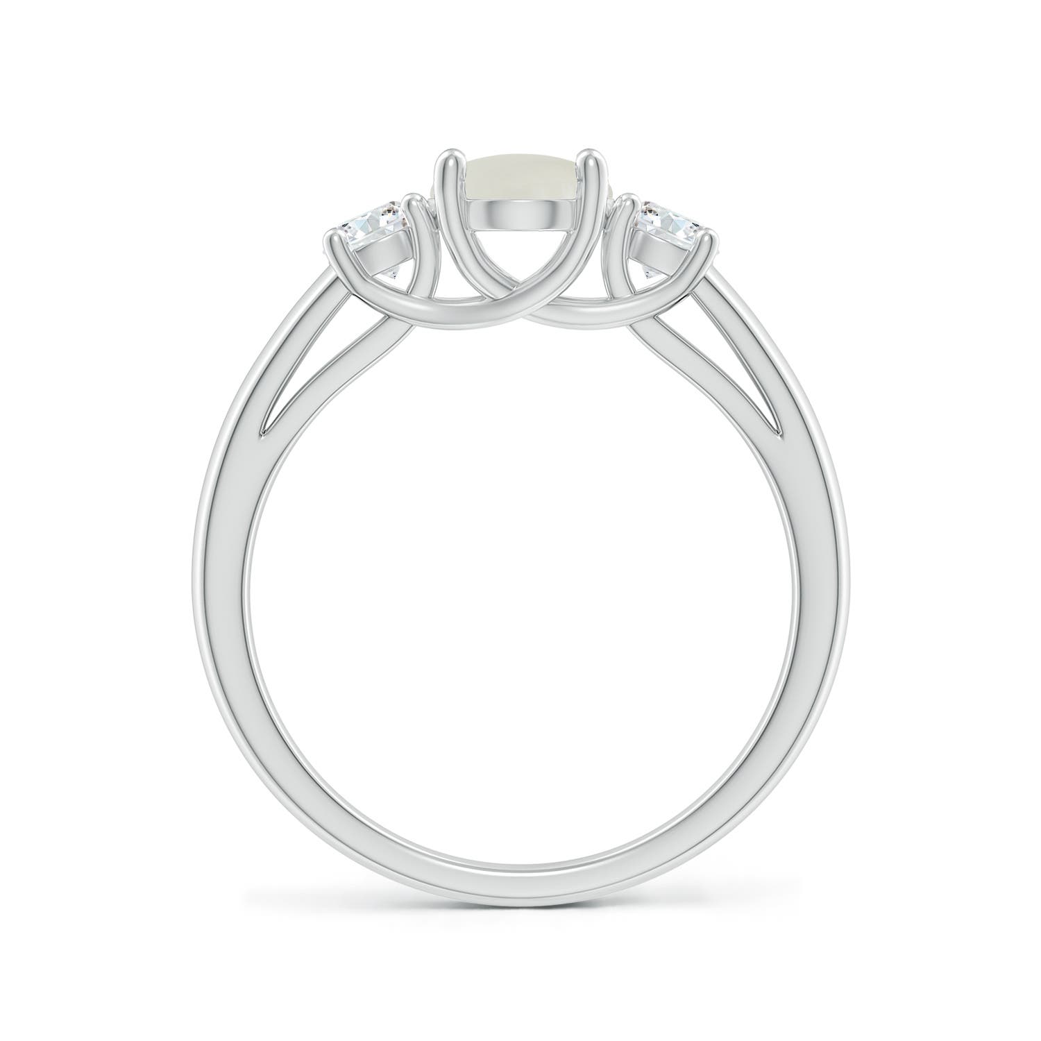 AAAA - Moonstone / 1.42 CT / 14 KT White Gold