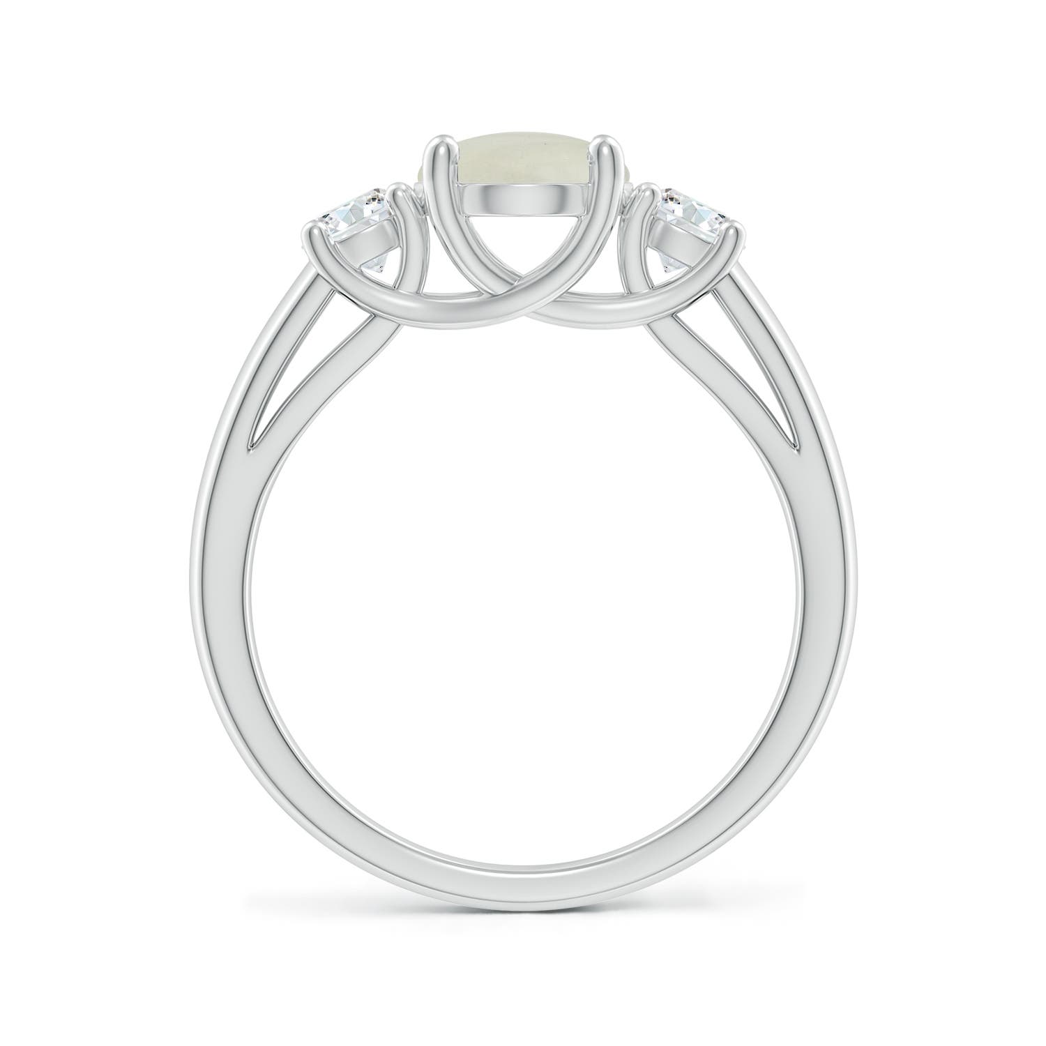 AA - Moonstone / 2.1 CT / 14 KT White Gold