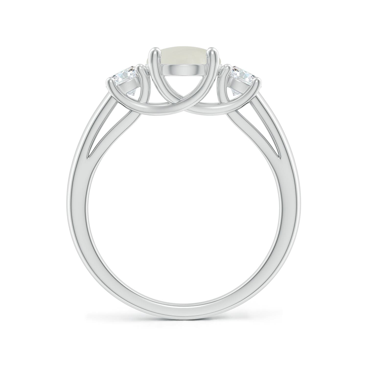 AAAA - Moonstone / 2.1 CT / 14 KT White Gold