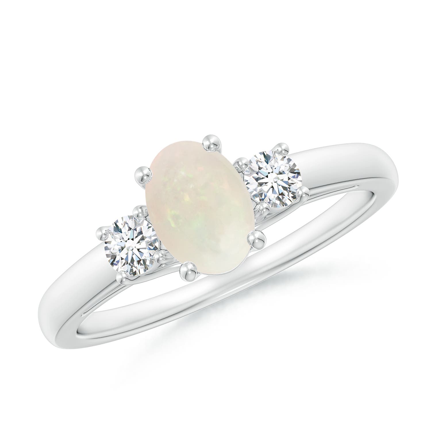 A - Opal / 0.66 CT / 14 KT White Gold