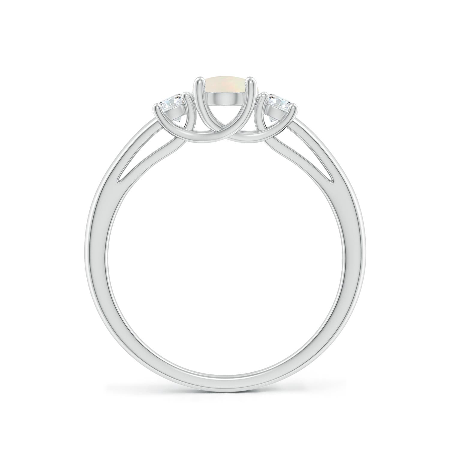 A - Opal / 0.66 CT / 14 KT White Gold