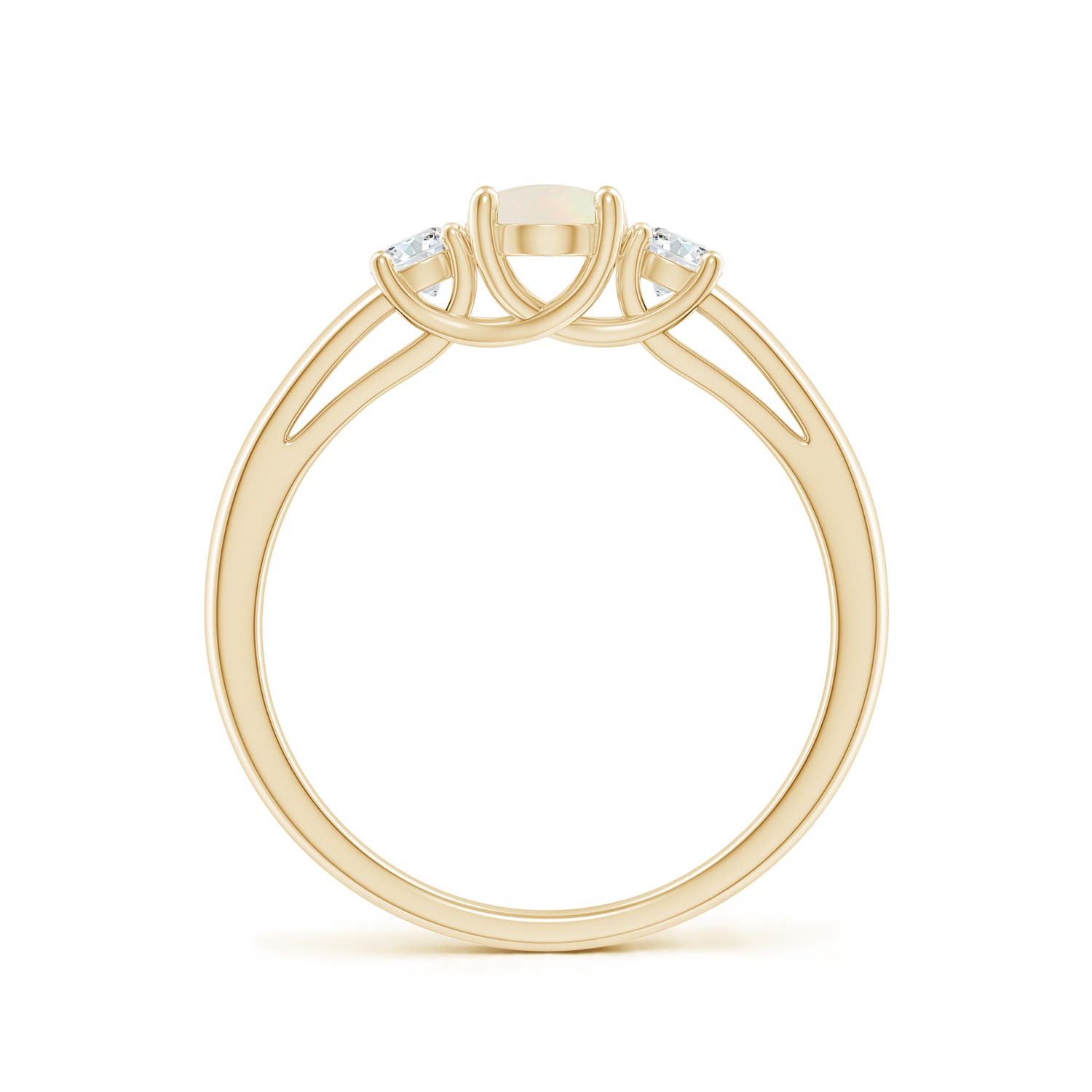 A - Opal / 0.66 CT / 14 KT Yellow Gold