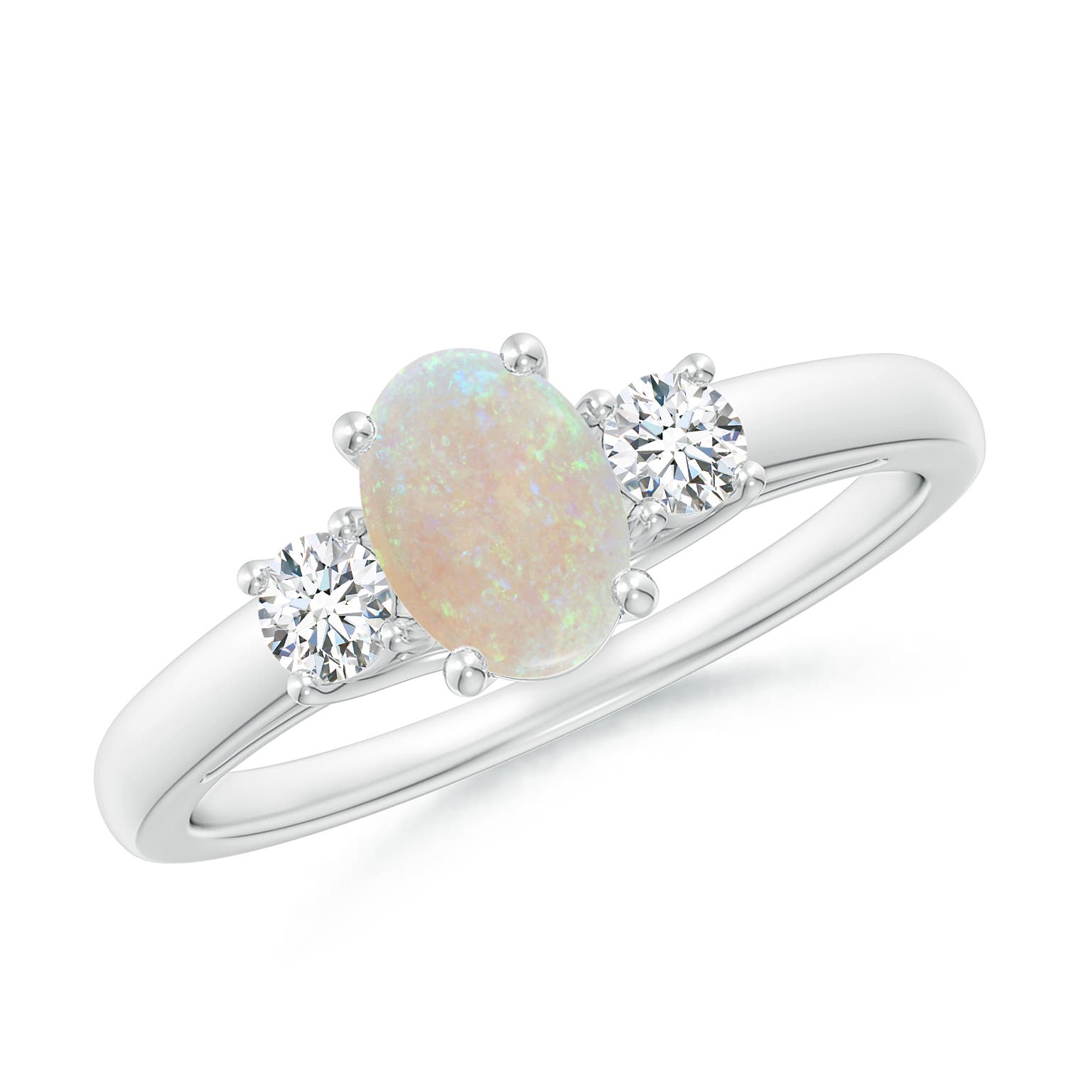 AA - Opal / 0.66 CT / 14 KT White Gold