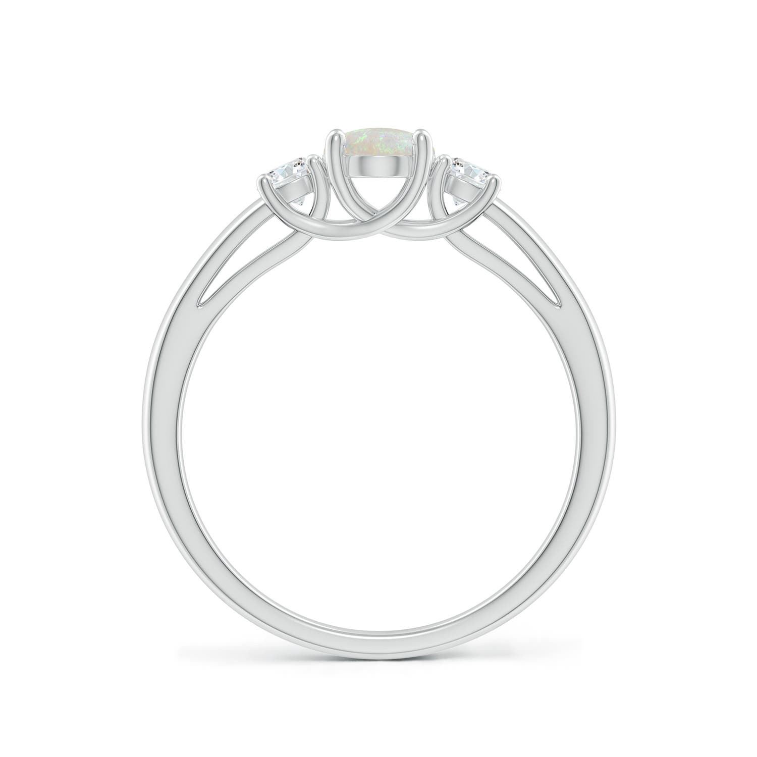 AA - Opal / 0.66 CT / 14 KT White Gold