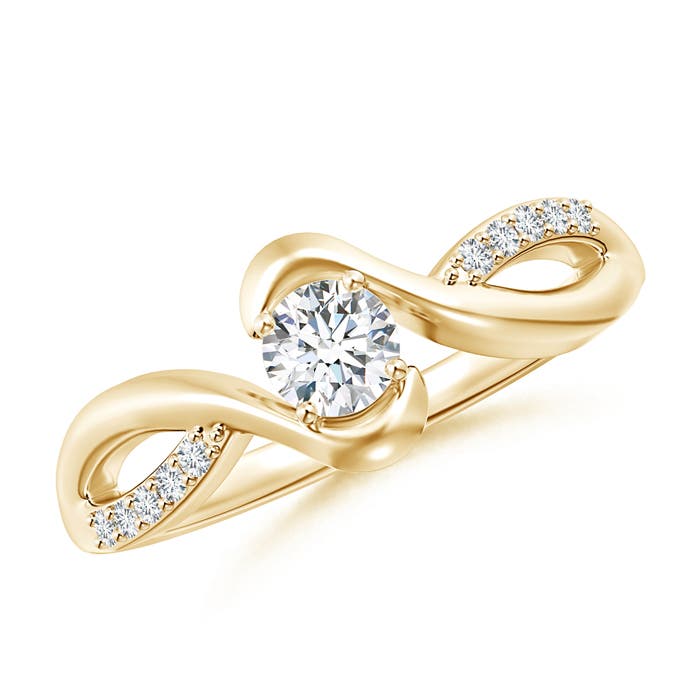 F-G, VS / 0.33 CT / 14 KT Yellow Gold