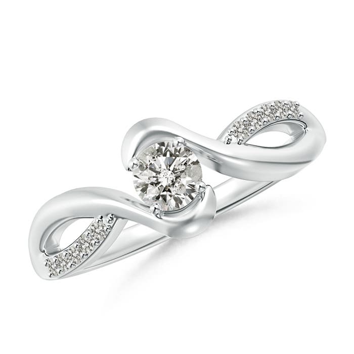 K, I3 / 0.33 CT / 14 KT White Gold