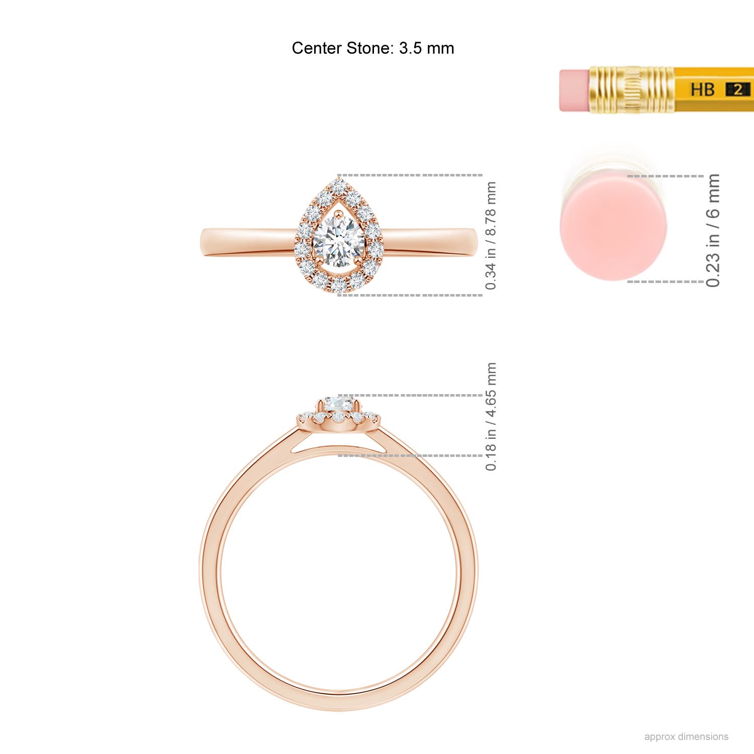 G, VS2 / 0.24 CT / 14 KT Rose Gold