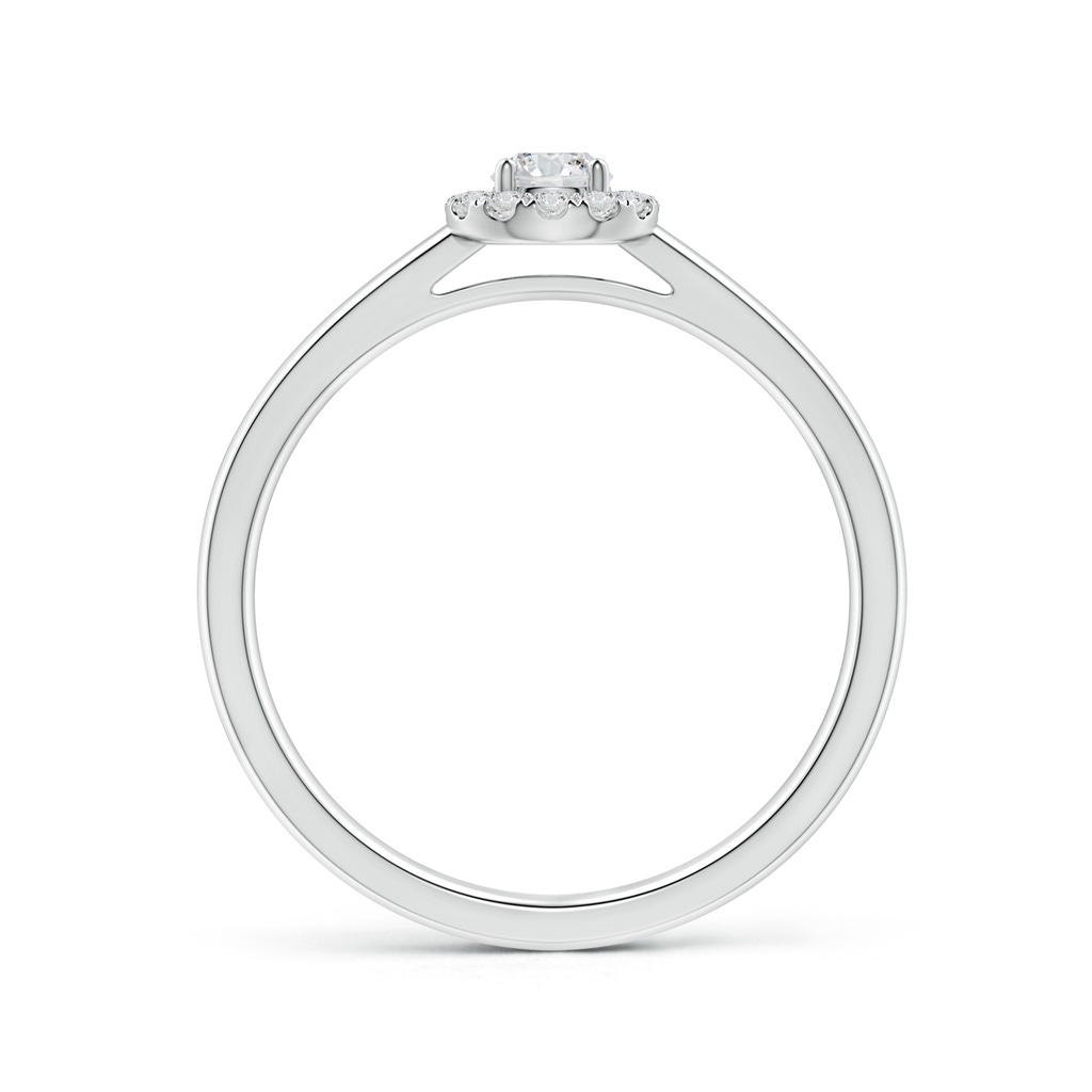 3.5mm HSI2 Floating Round Diamond Pear Halo Ring in White Gold Side-1