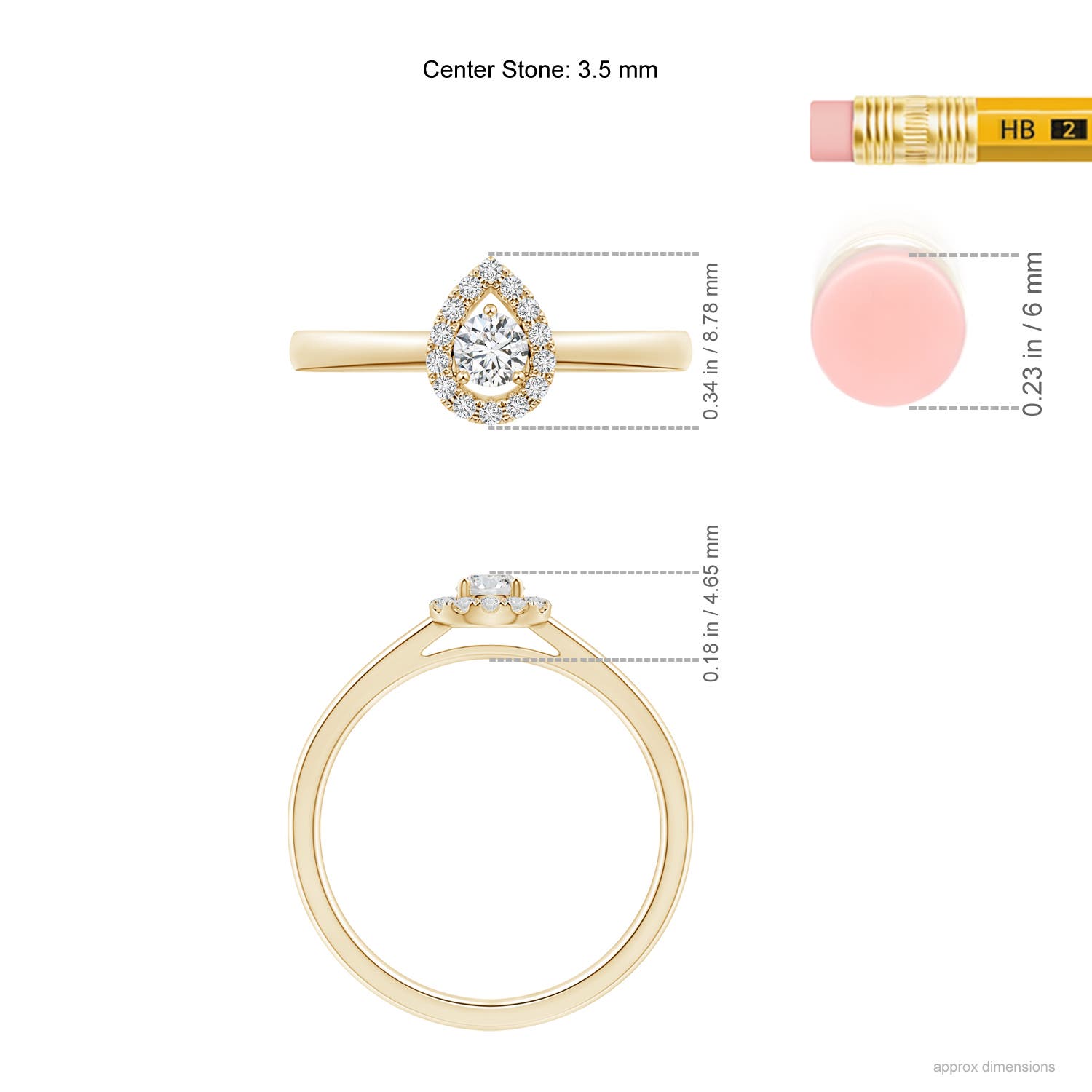 H, SI2 / 0.24 CT / 14 KT Yellow Gold