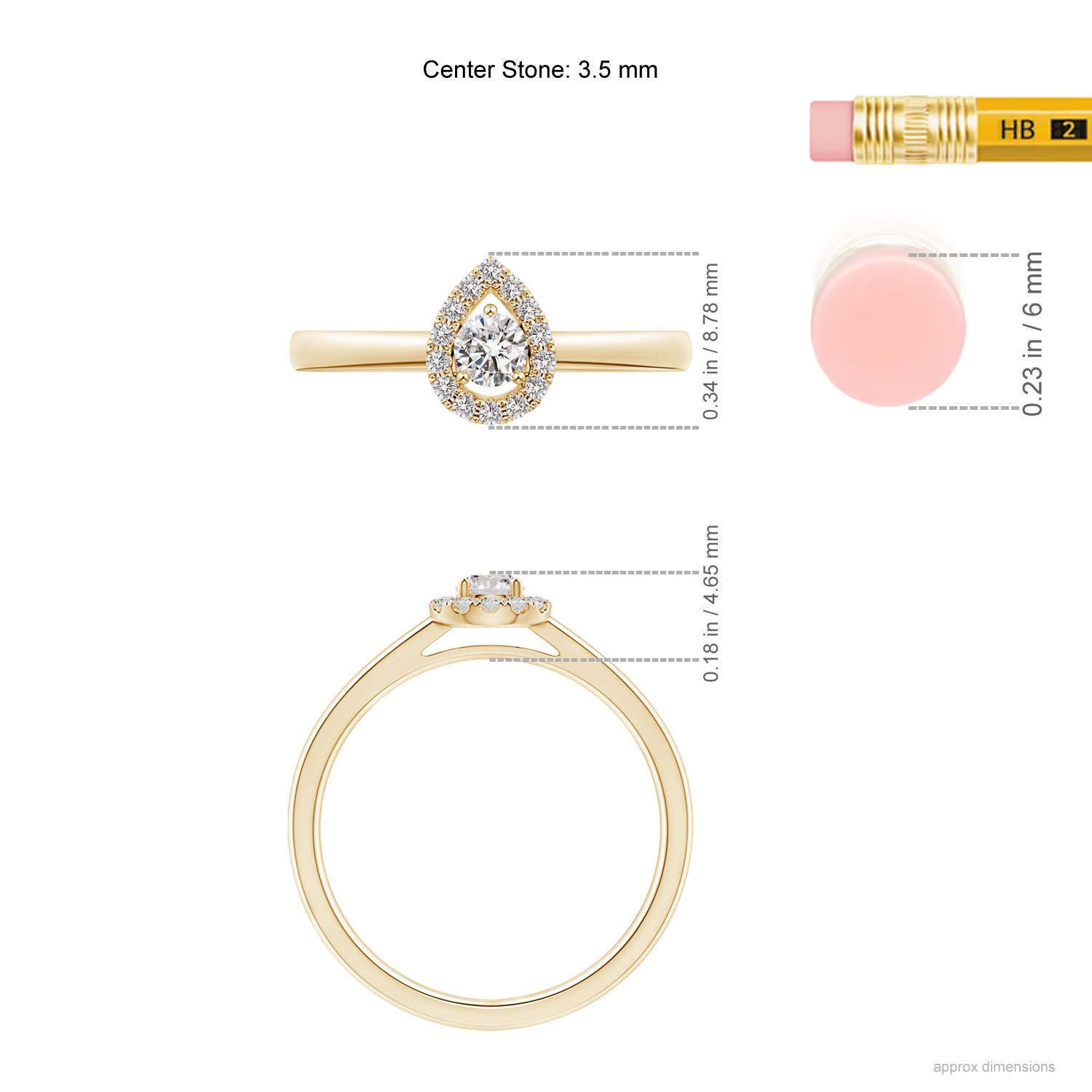 I-J, I1-I2 / 0.24 CT / 14 KT Yellow Gold