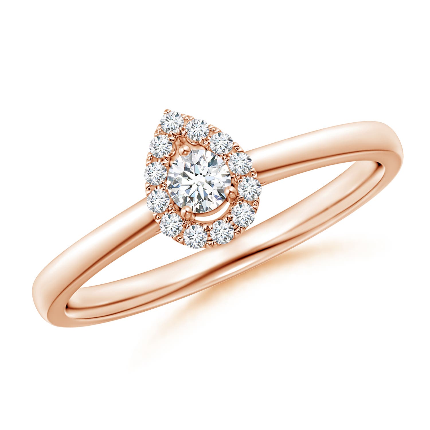 G, VS2 / 0.18 CT / 14 KT Rose Gold