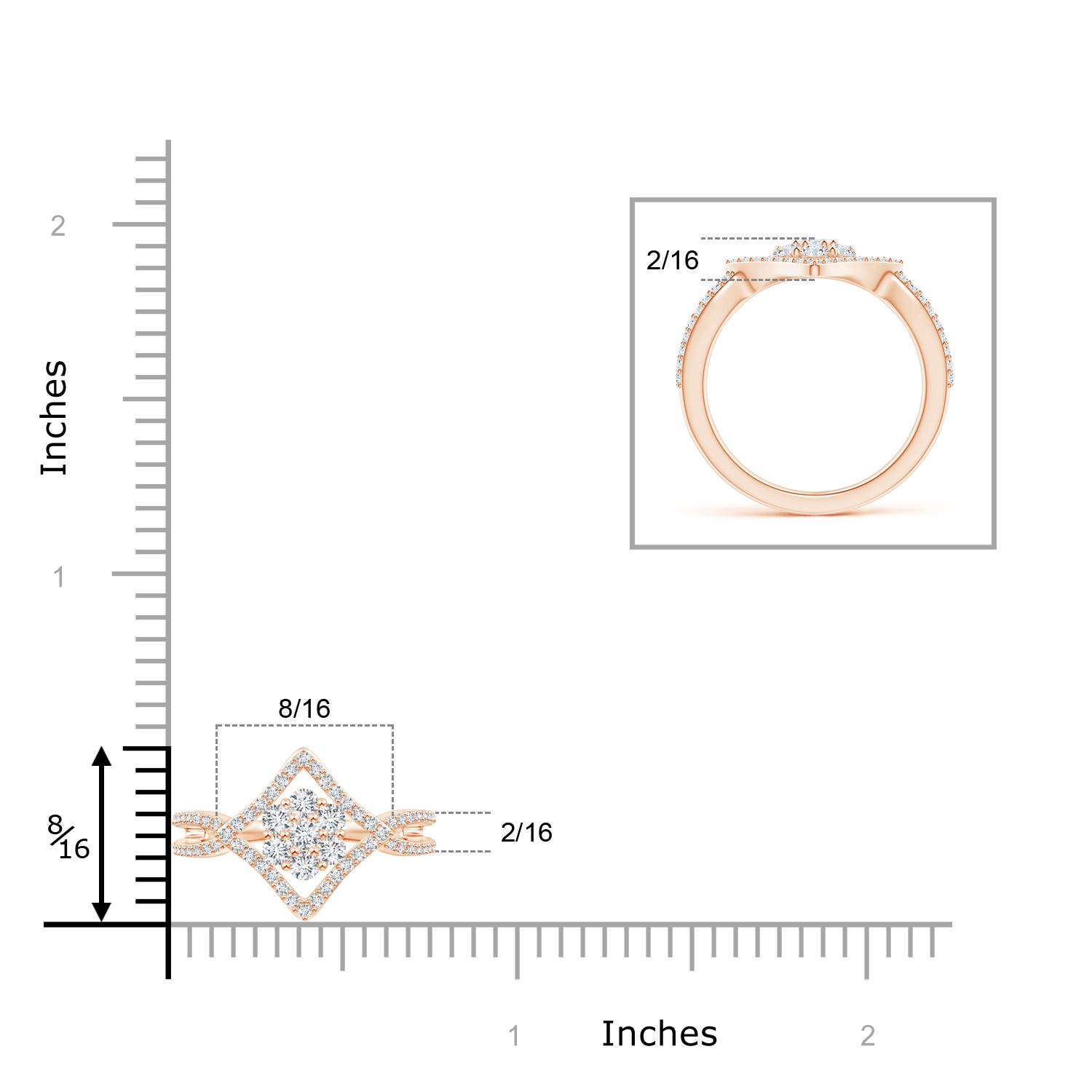 G, VS2 / 0.68 CT / 14 KT Rose Gold