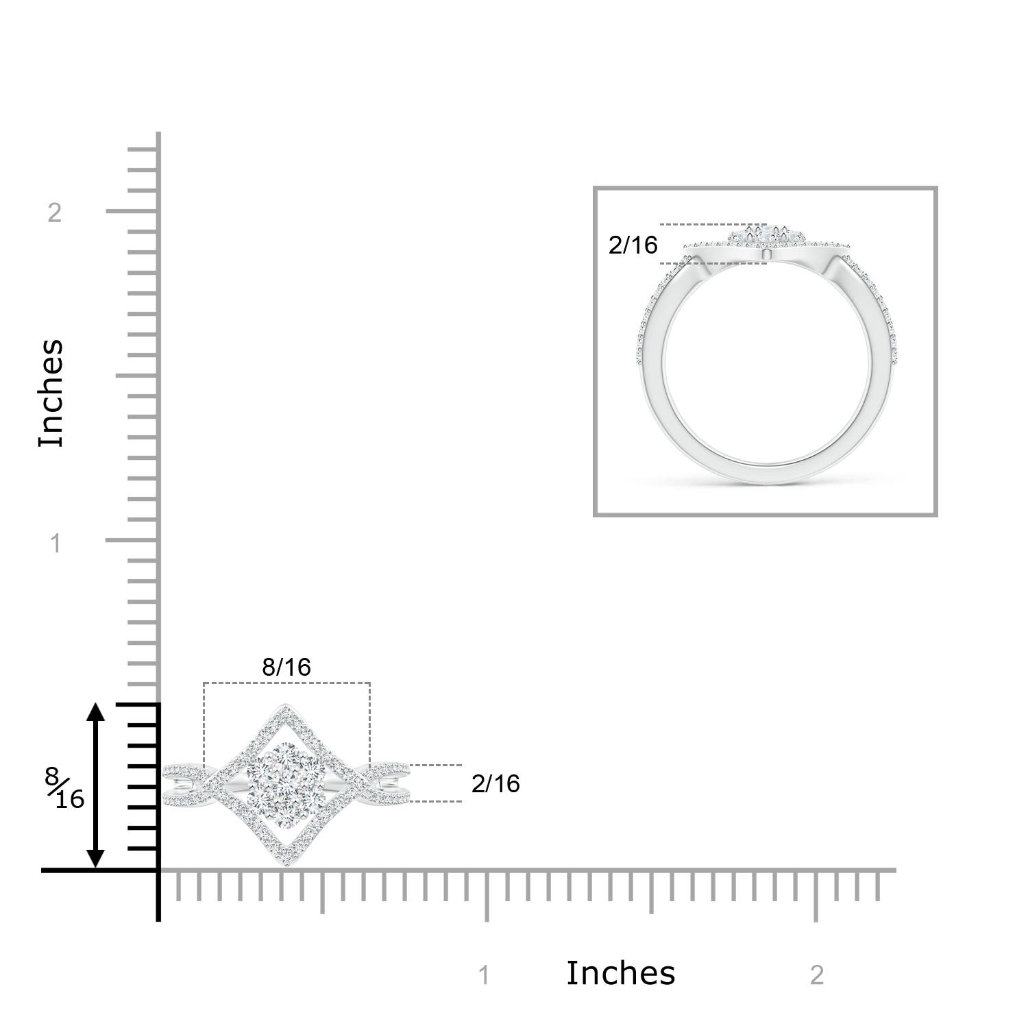 G, VS2 / 0.68 CT / 14 KT White Gold