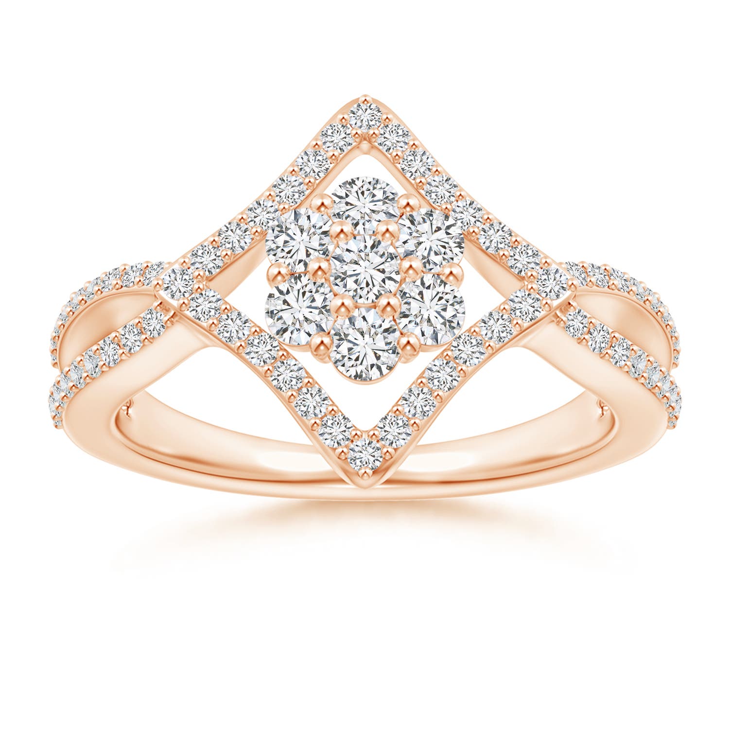 H, SI2 / 0.68 CT / 14 KT Rose Gold