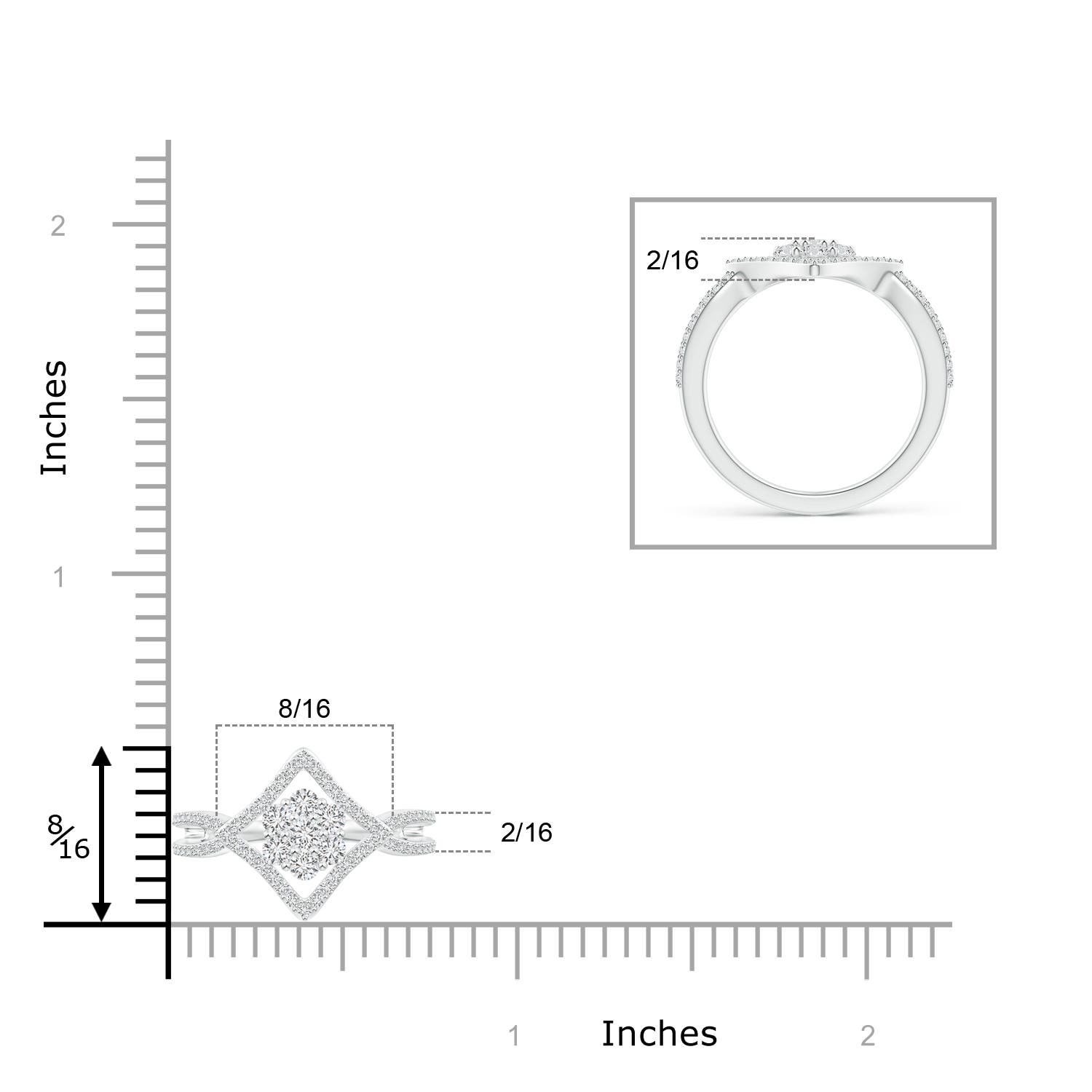 H, SI2 / 0.68 CT / 14 KT White Gold