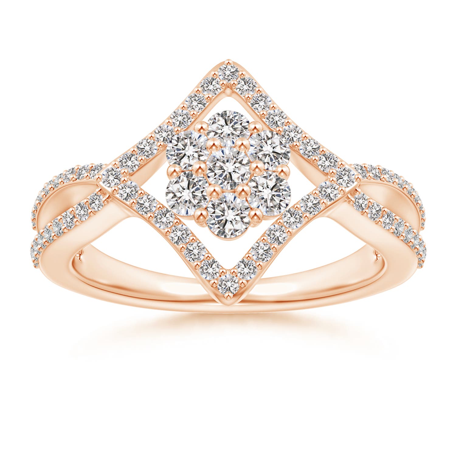 I-J, I1-I2 / 0.68 CT / 14 KT Rose Gold