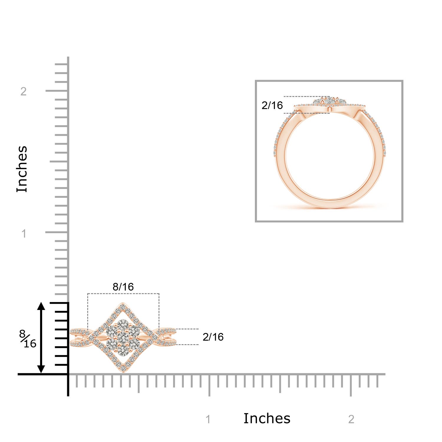 K, I3 / 0.68 CT / 14 KT Rose Gold