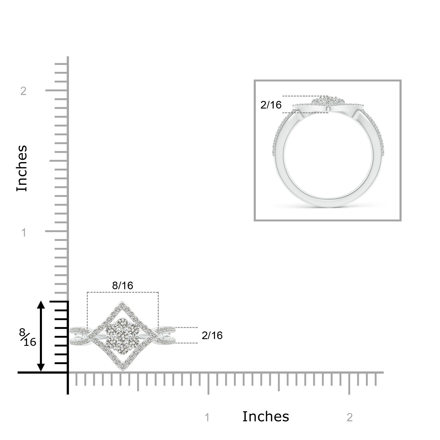 K, I3 / 0.68 CT / 14 KT White Gold