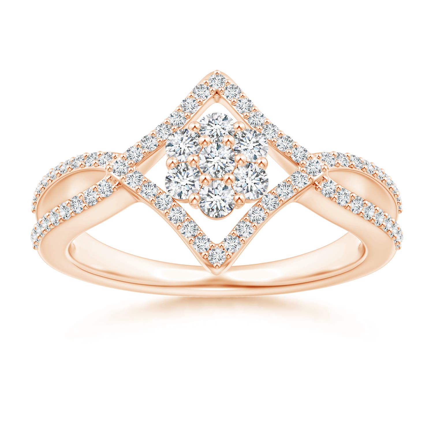 G, VS2 / 0.57 CT / 14 KT Rose Gold