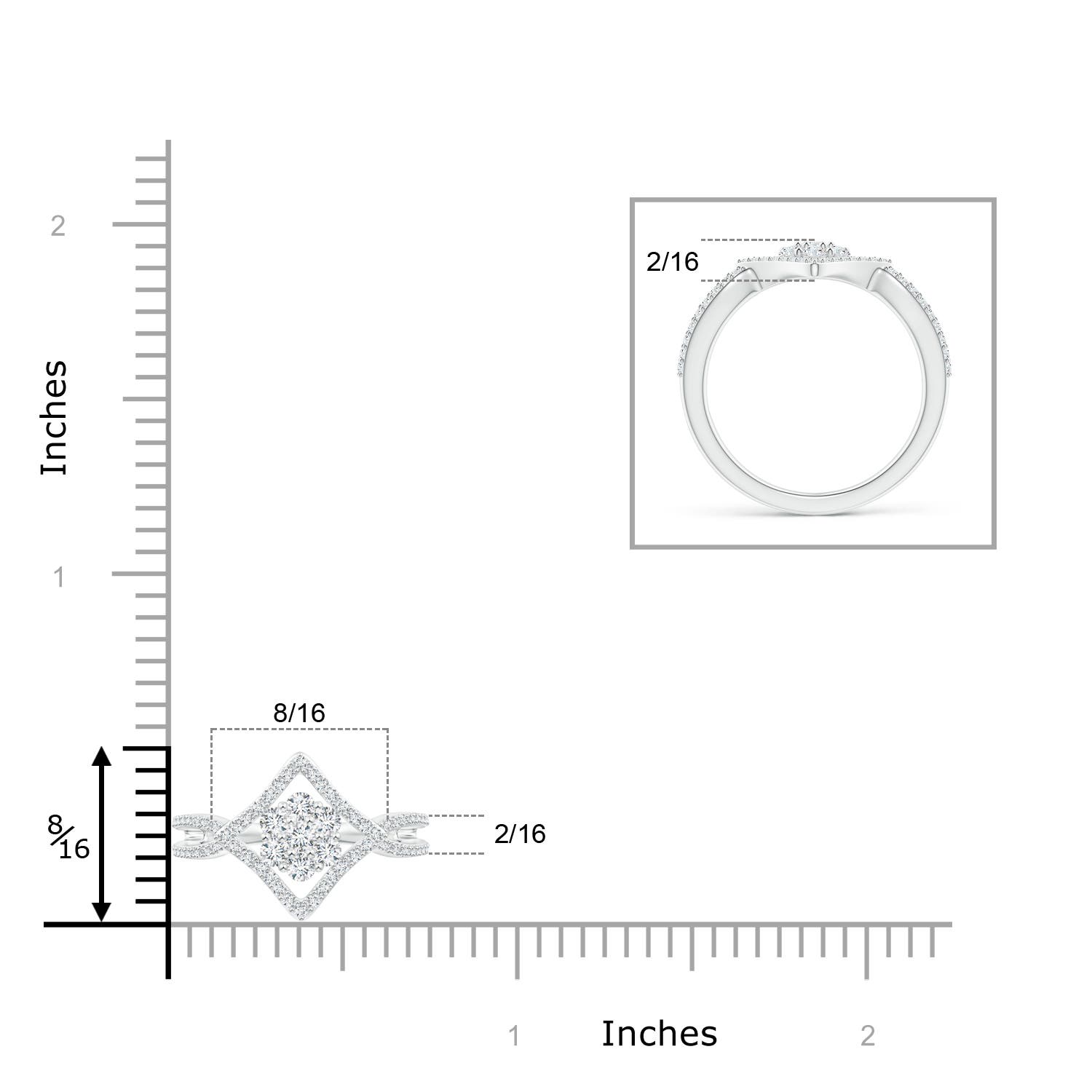 G, VS2 / 0.57 CT / 14 KT White Gold