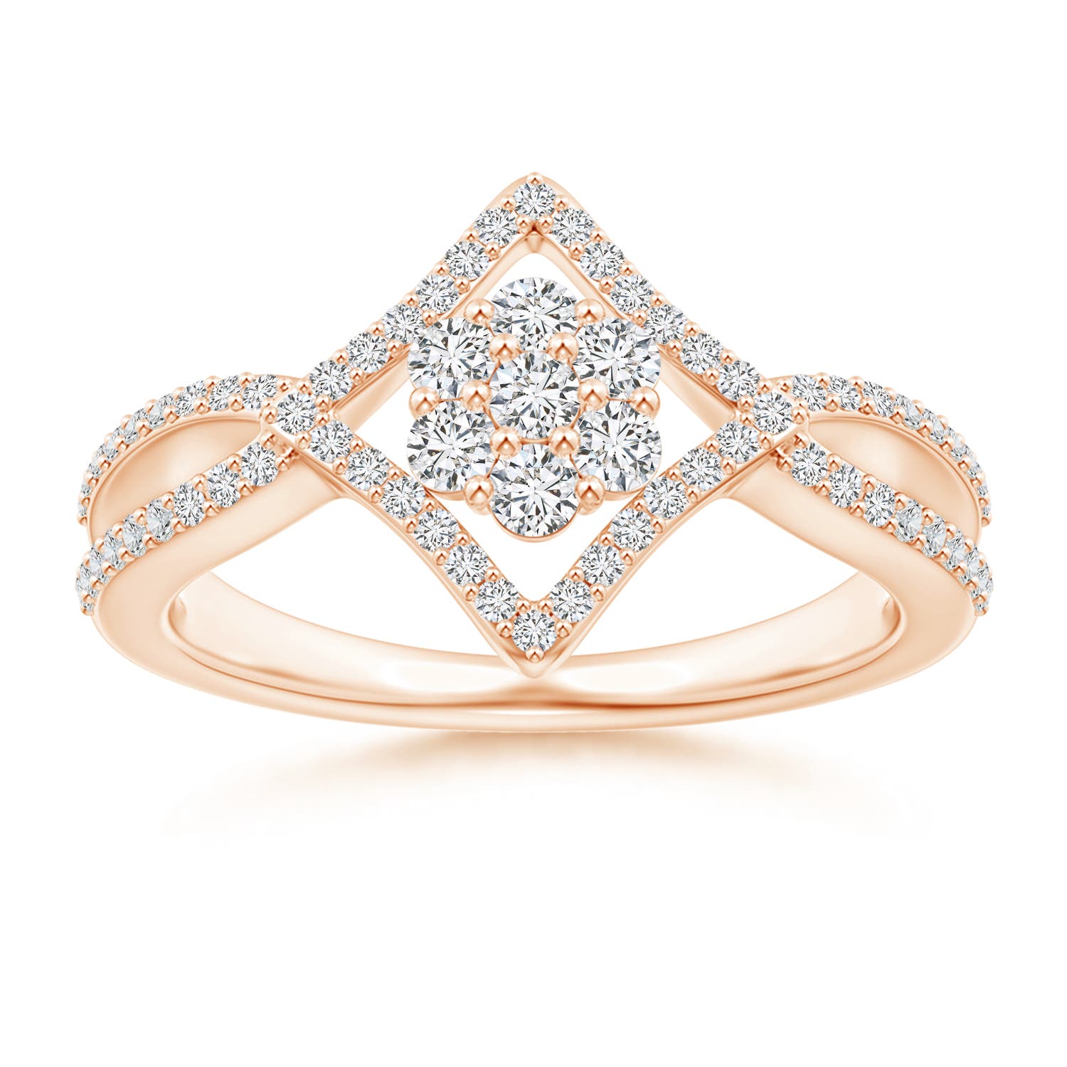 H, SI2 / 0.57 CT / 14 KT Rose Gold