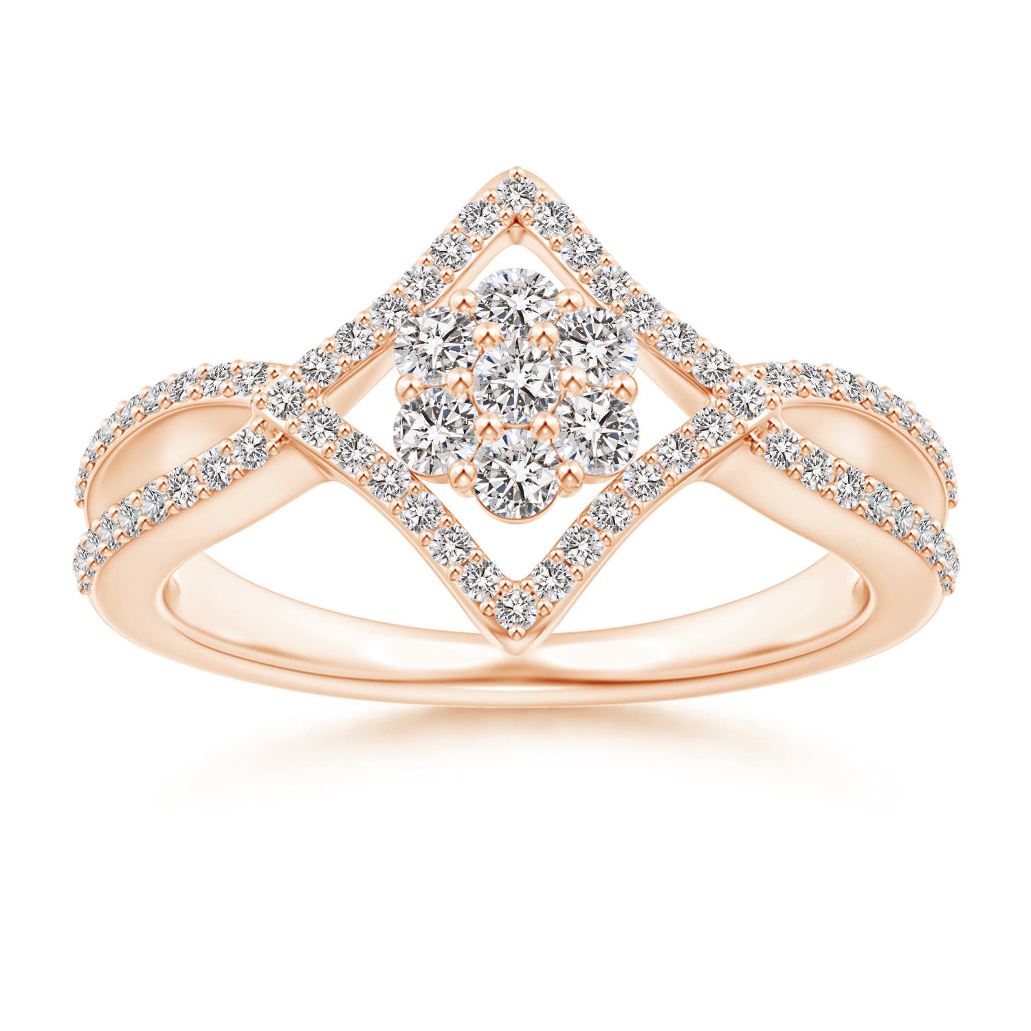 I-J, I1-I2 / 0.57 CT / 14 KT Rose Gold