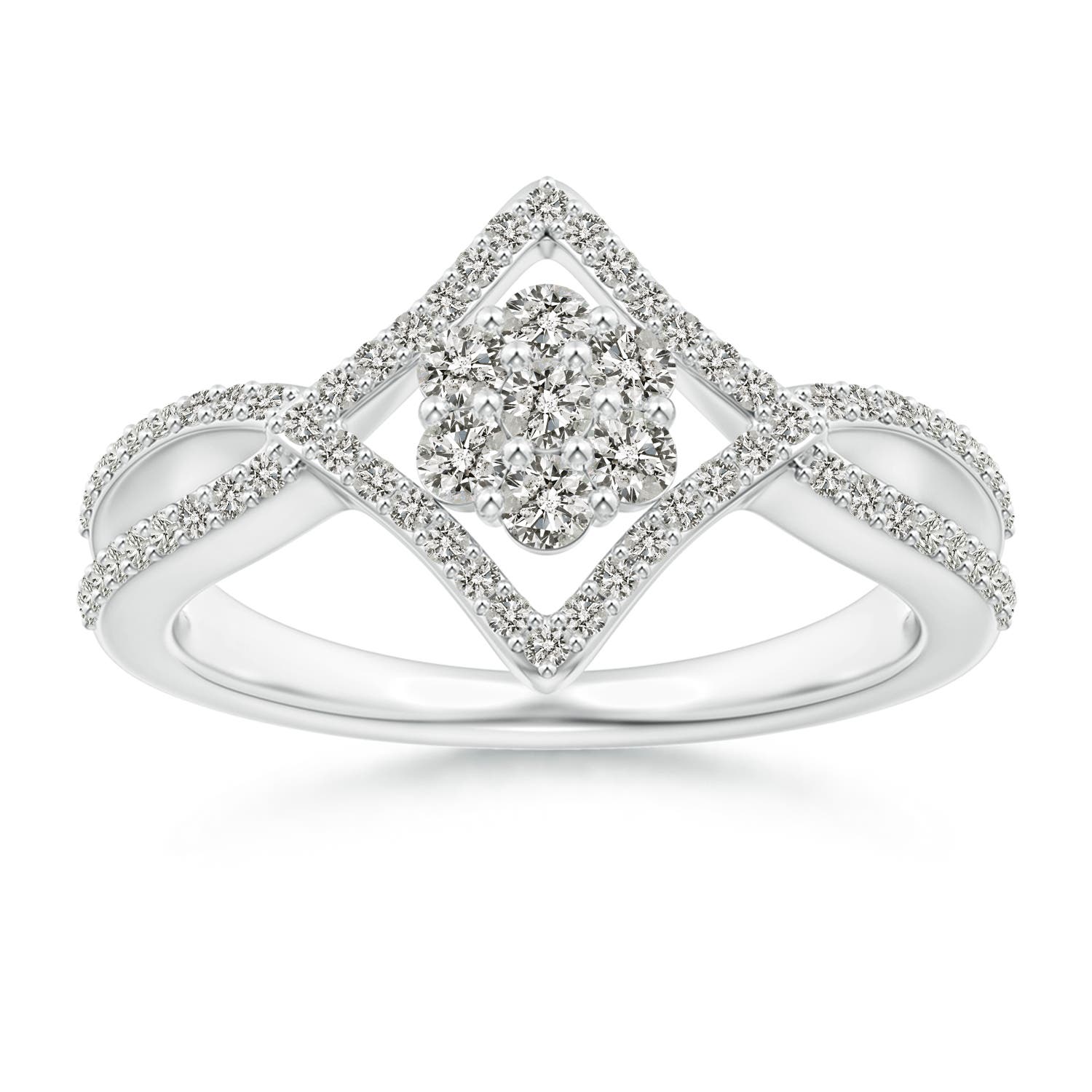 K, I3 / 0.57 CT / 14 KT White Gold