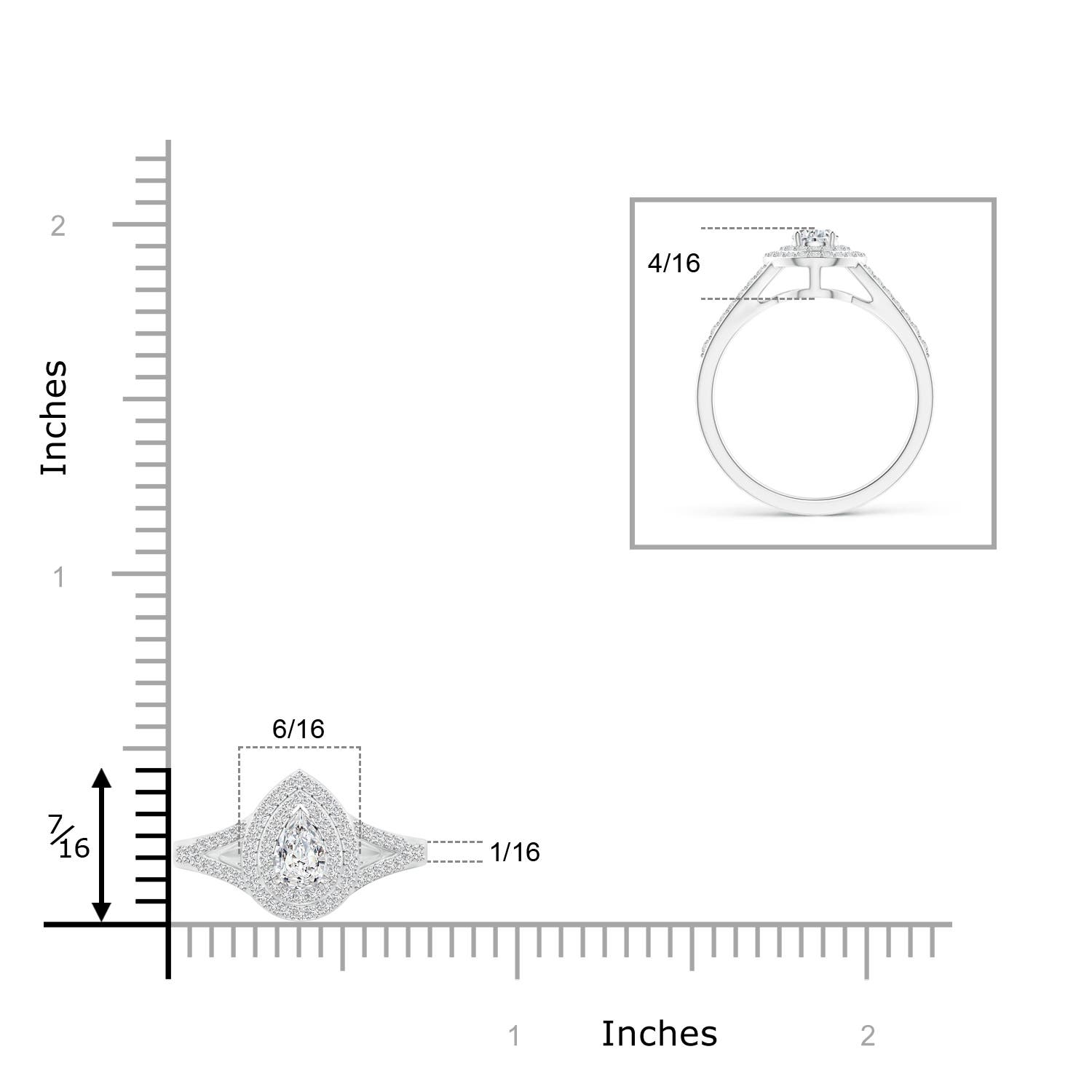 H, SI2 / 0.84 CT / 14 KT White Gold