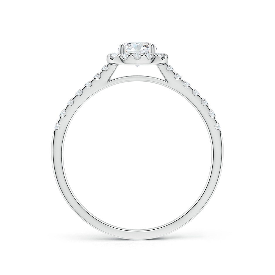 4.5mm GVS2 Round Diamond Halo Ring with Accents in P950 Platinum side-1