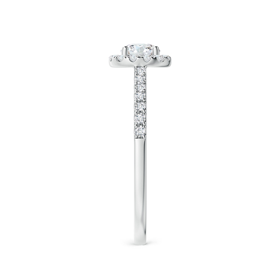 4.5mm GVS2 Round Diamond Halo Ring with Accents in P950 Platinum side-2