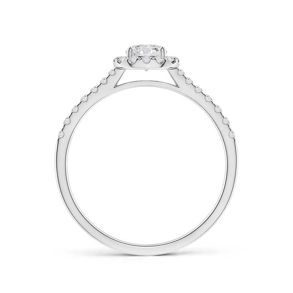 4.5mm HSI2 Round Diamond Halo Ring with Accents in P950 Platinum side-1