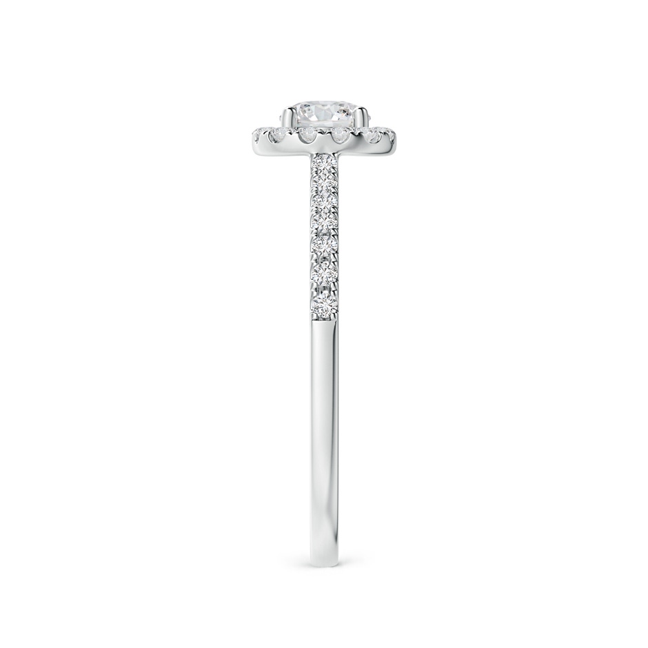 4.5mm HSI2 Round Diamond Halo Ring with Accents in P950 Platinum side-2