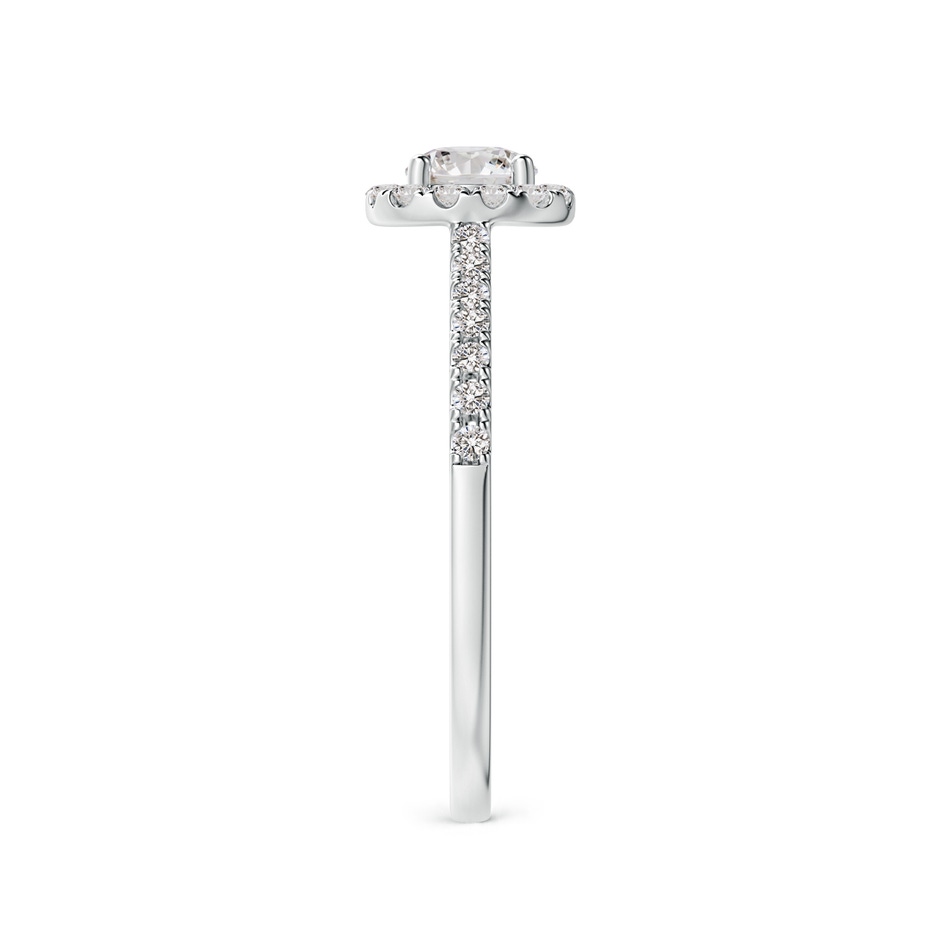 4.5mm IJI1I2 Round Diamond Halo Ring with Accents in White Gold side-2