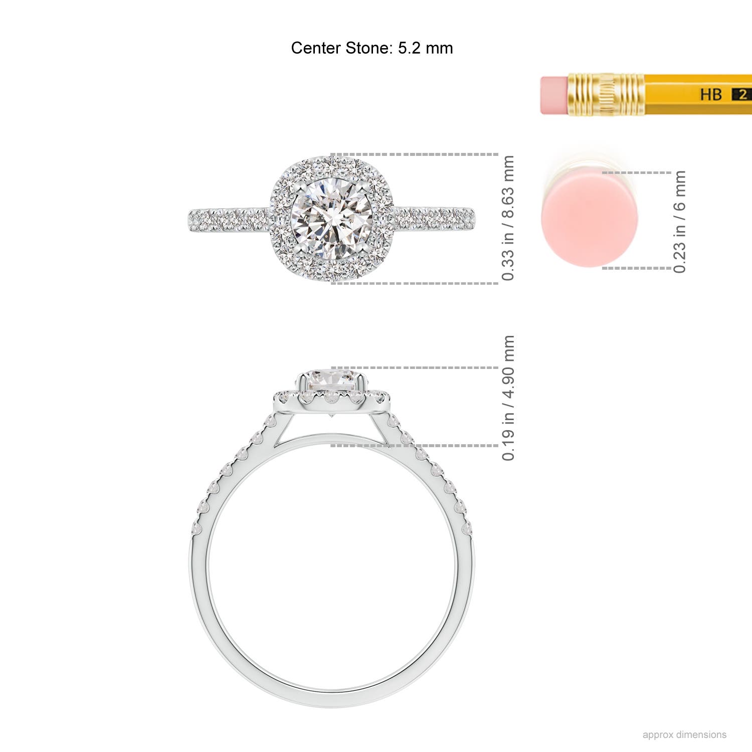 I-J, I1-I2 / 0.89 CT / 14 KT White Gold