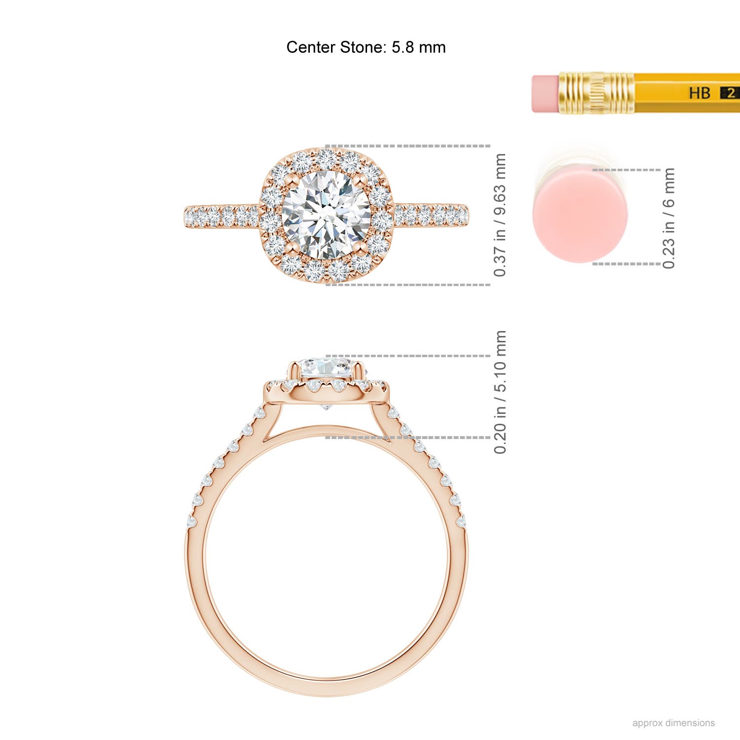 G, VS2 / 1.07 CT / 14 KT Rose Gold