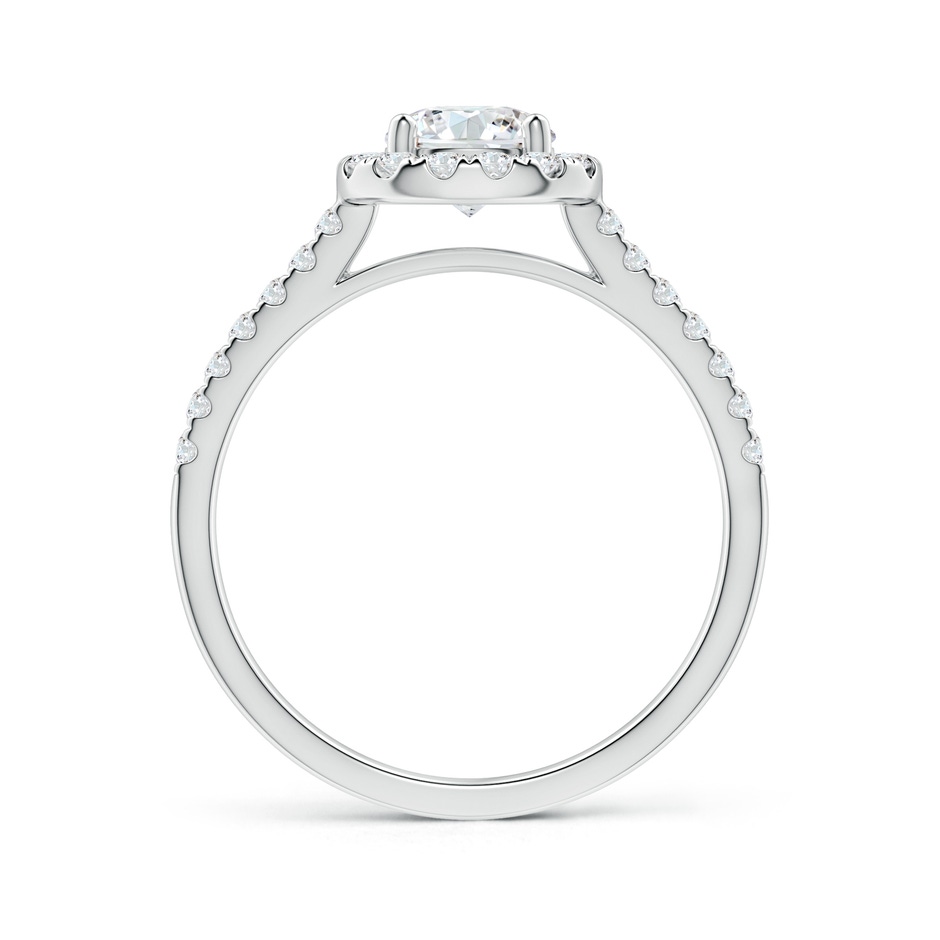 5.8mm GVS2 Round Diamond Halo Ring with Accents in White Gold side-1