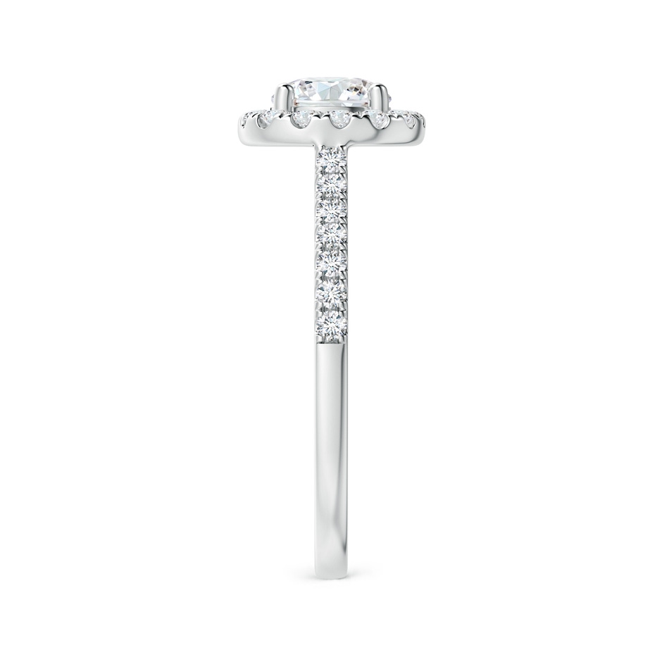 5.8mm GVS2 Round Diamond Halo Ring with Accents in White Gold side-2