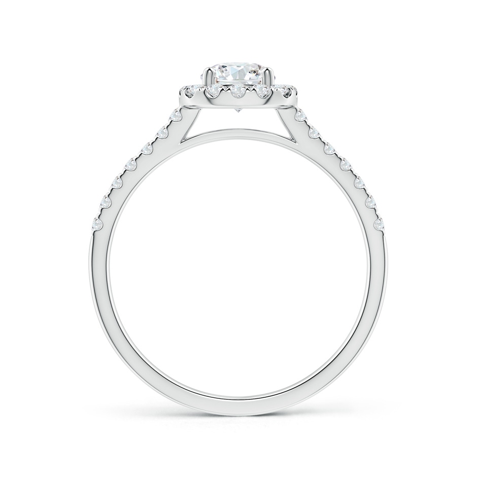 5mm GVS2 Round Diamond Halo Ring with Accents in White Gold side-1