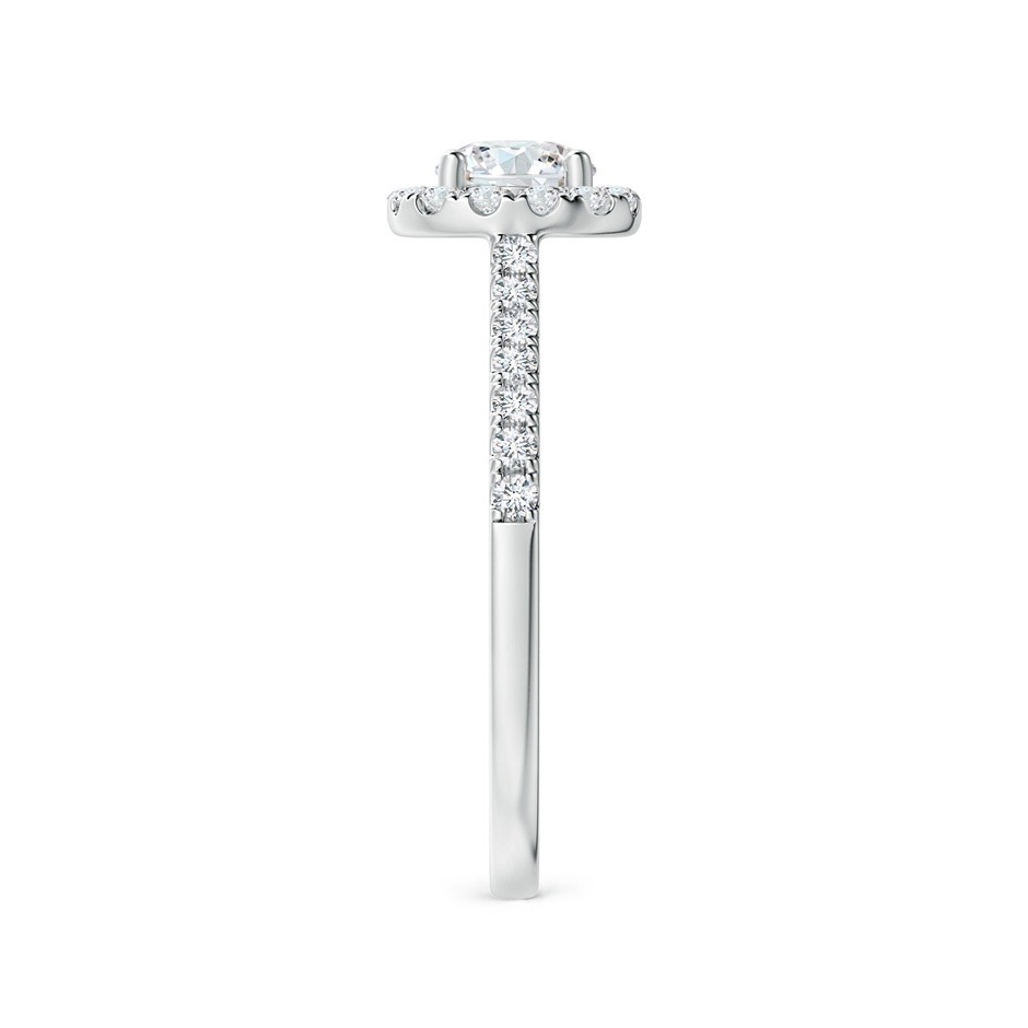 5mm GVS2 Round Diamond Halo Ring with Accents in White Gold side-2