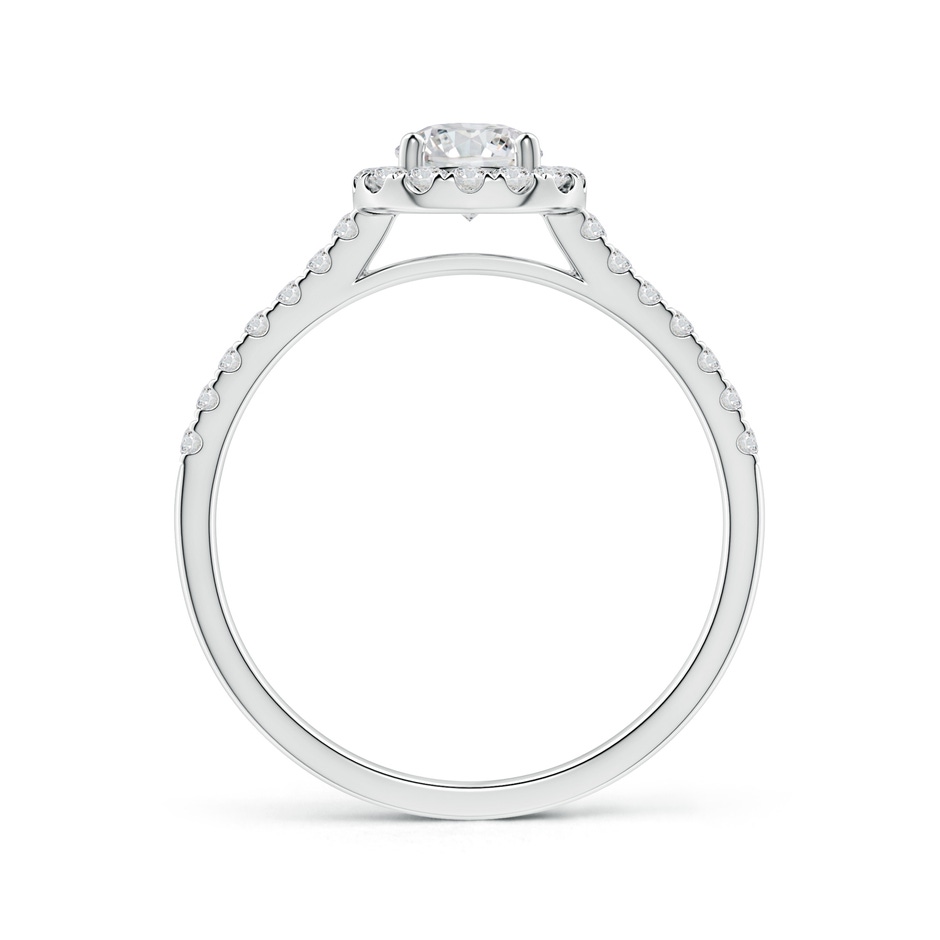 5mm HSI2 Round Diamond Halo Ring with Accents in White Gold side-1