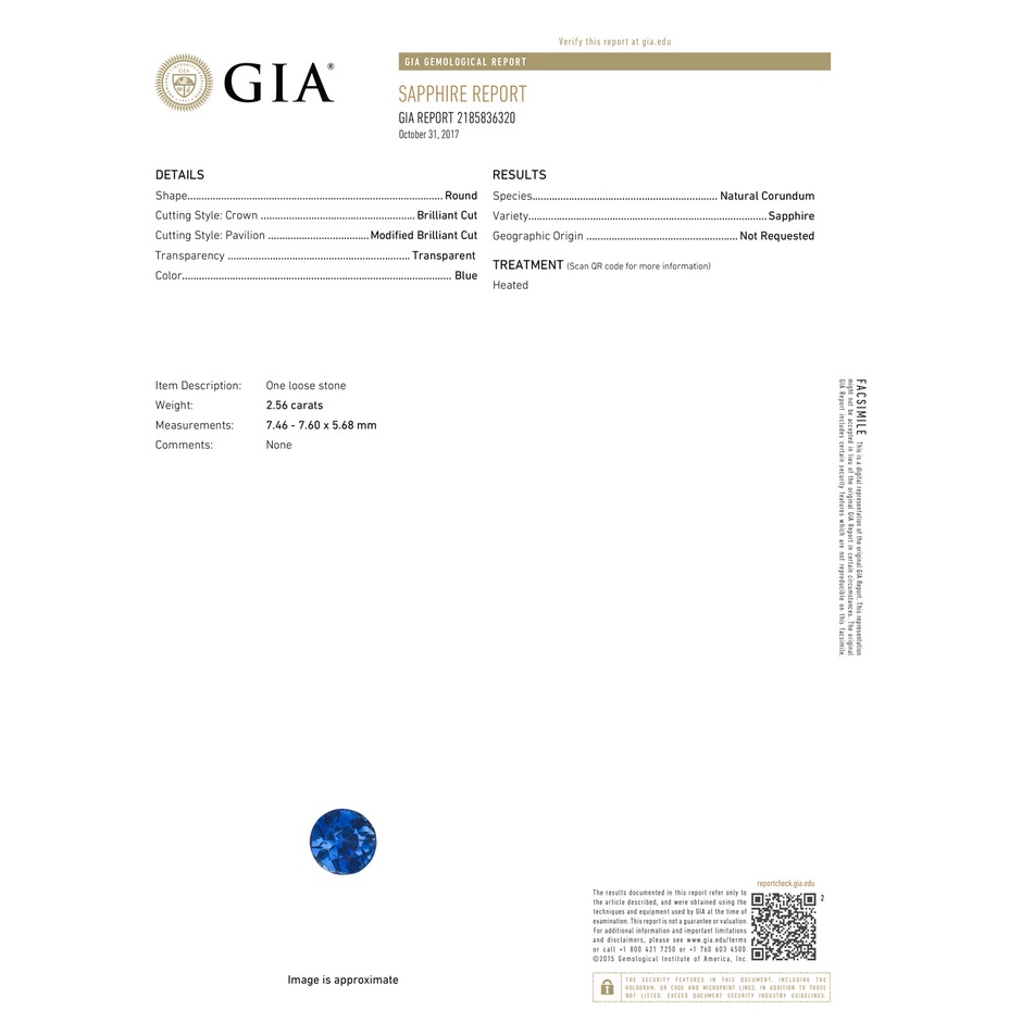 7.46-7.60x5.68mm AAA Round GIA Certified Sapphire Halo Ring with Diamond Accents in 18K Rose Gold gia-cert