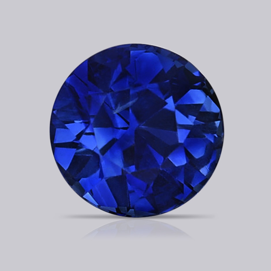 7.46-7.60x5.68mm AAA Round GIA Certified Sapphire Halo Ring with Diamond Accents in P950 Platinum stone