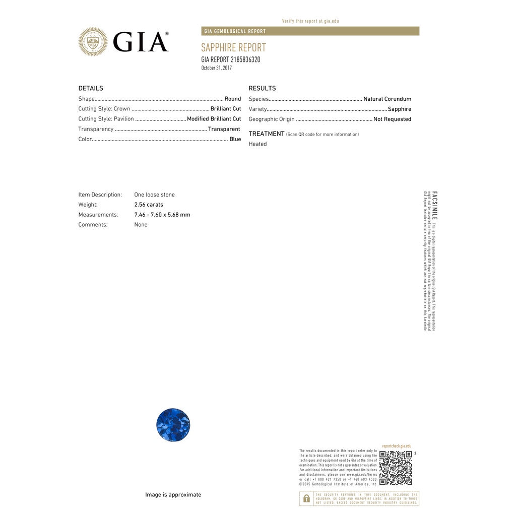 7.46-7.60x5.68mm AAA Round GIA Certified Sapphire Halo Ring with Diamond Accents in White Gold GIA-Cert