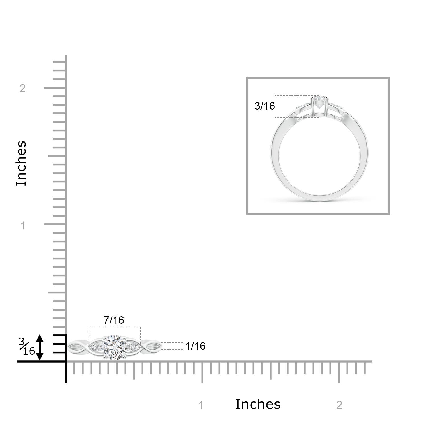 H, SI2 / 0.29 CT / 14 KT White Gold