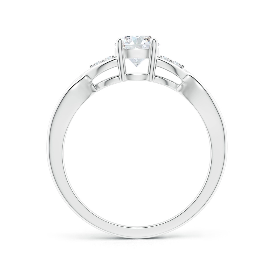 5.2mm GVS2 Infinity Twist Round Diamond Promise Ring with Prong Set in P950 Platinum side-1