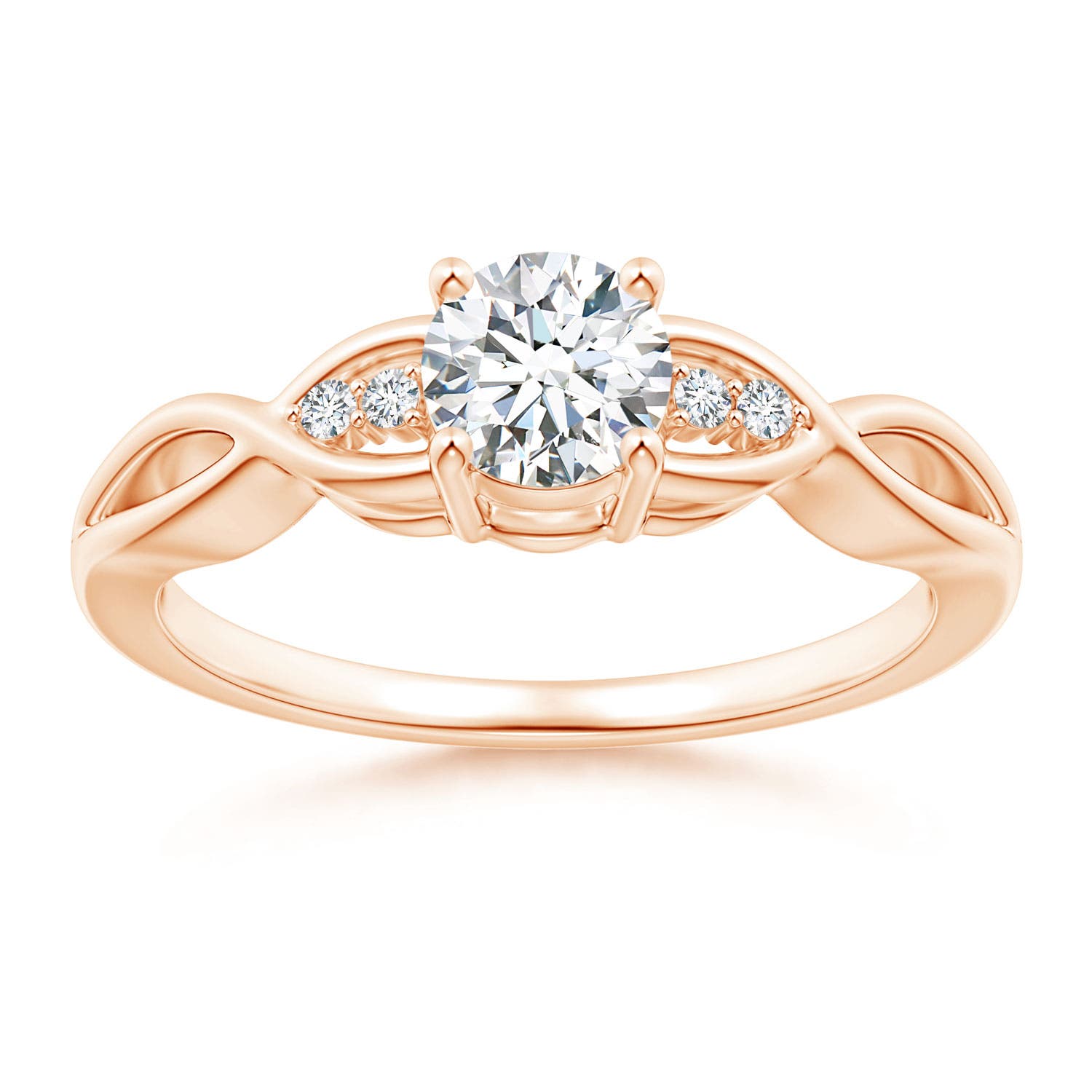 F-G, VS / 0.59 CT / 14 KT Rose Gold