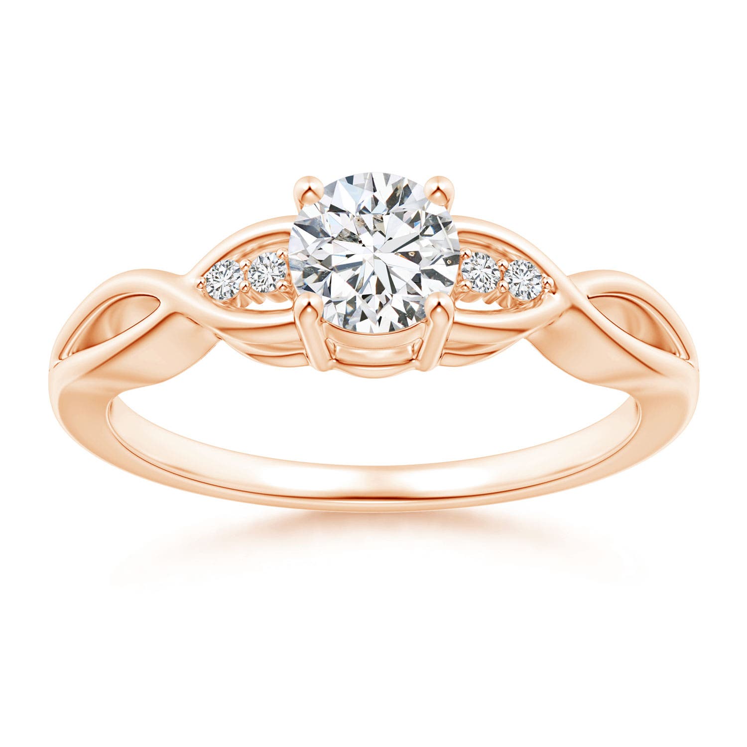 H, SI2 / 0.59 CT / 14 KT Rose Gold