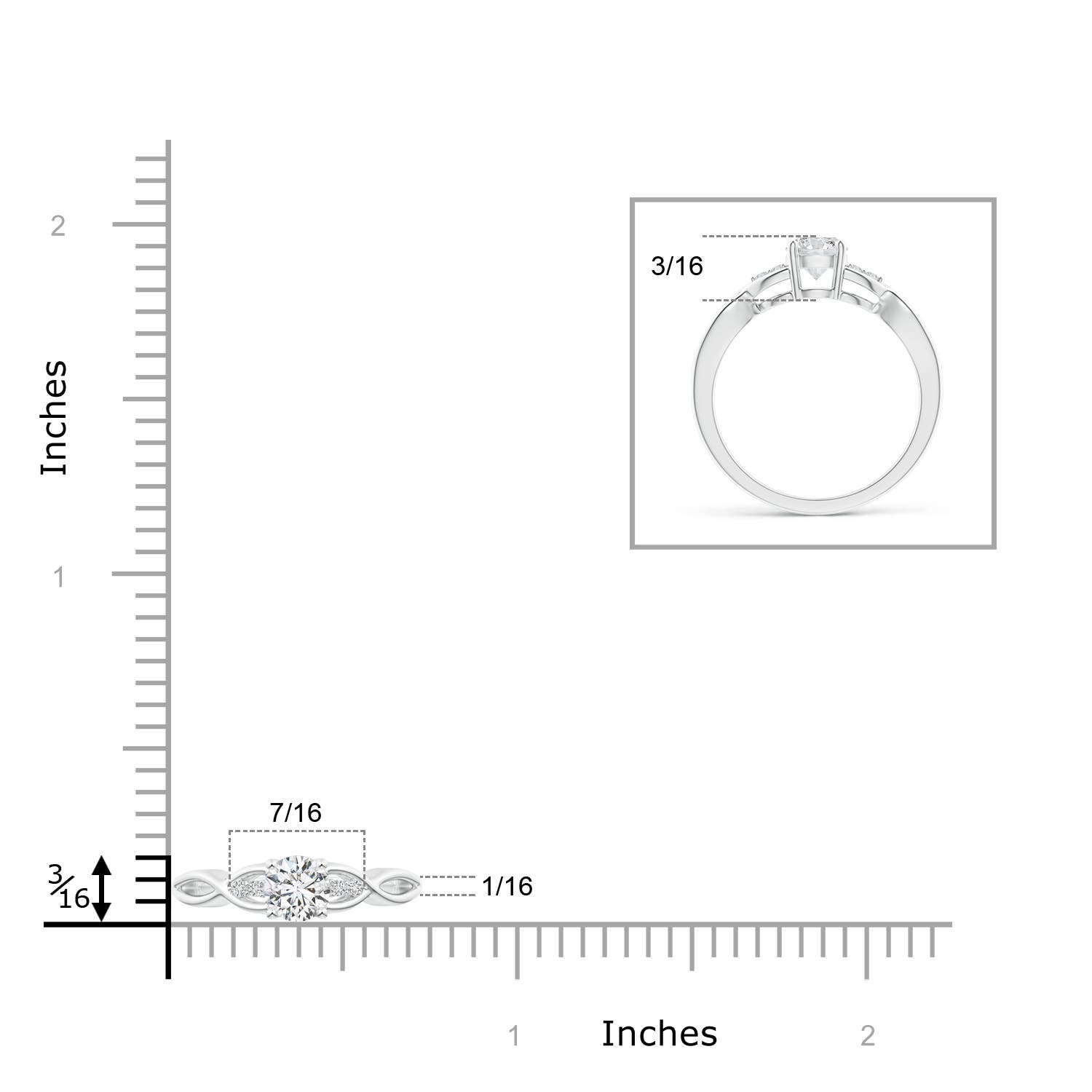 H, SI2 / 0.59 CT / 14 KT White Gold