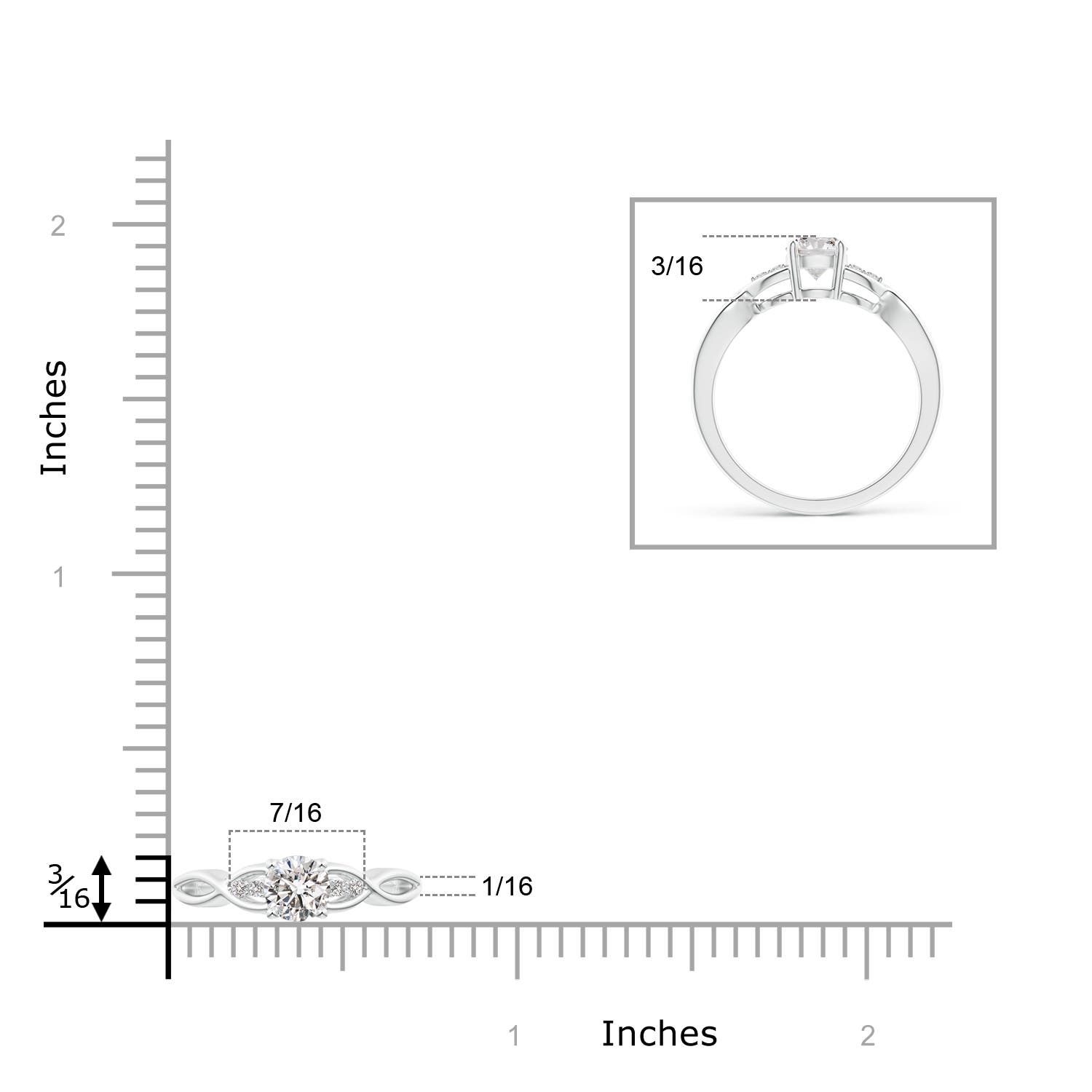 I-J, I1-I2 / 0.59 CT / 14 KT White Gold